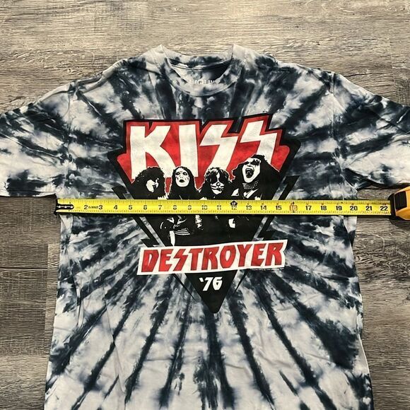 Vintage KISS Destroyer ‘76 blue tongue band music tshirt - large - Picture 4 of 5